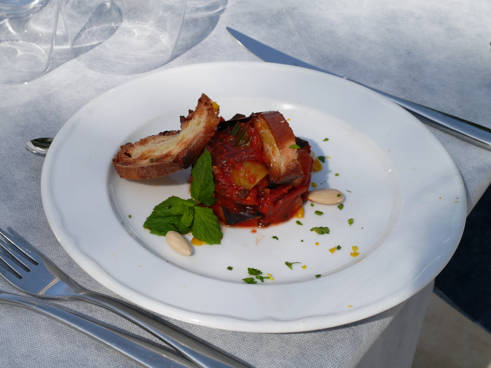 Piatto del ristorante Poseidon a Cala La Luna